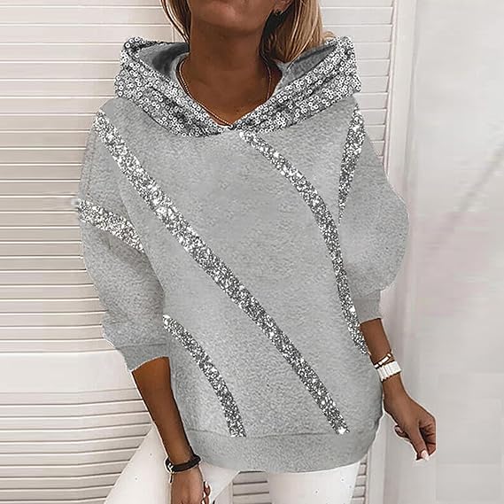 Minerva - Dames hoodie met pailletten