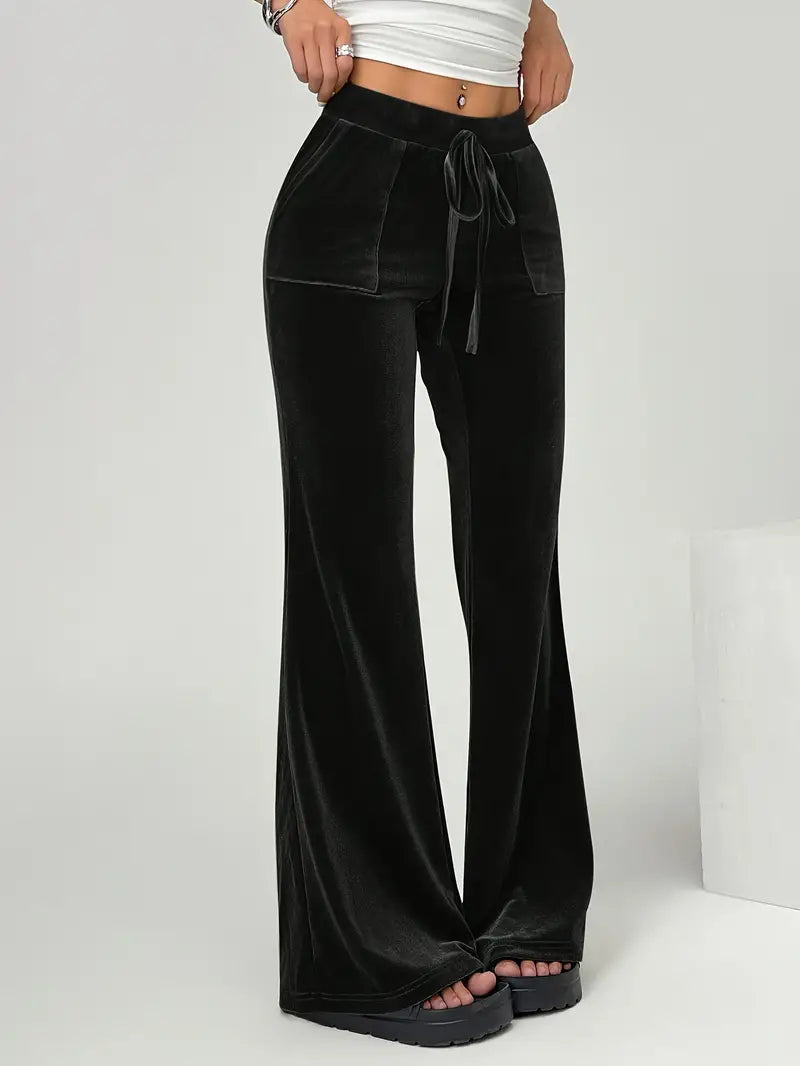 Agatha - Velvet wide trousers for women