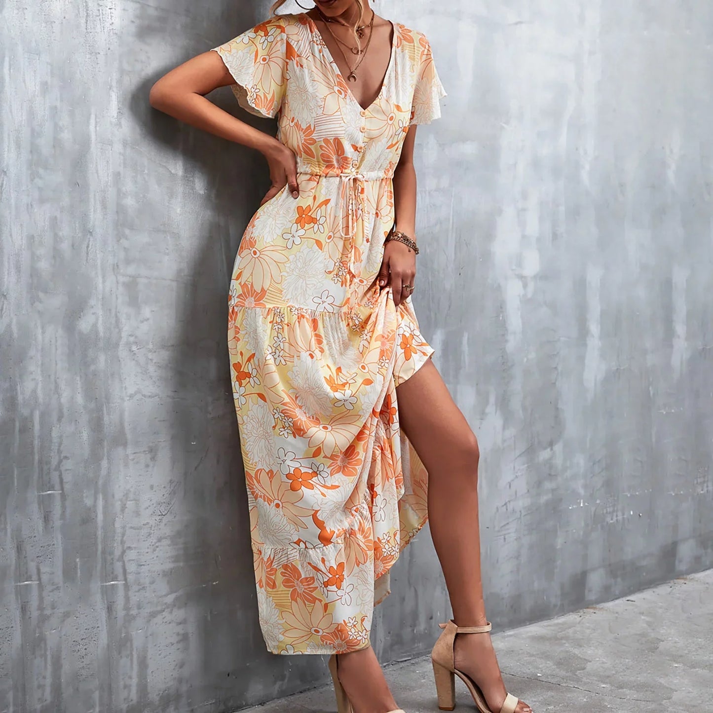 Celia - Printed long summer dress