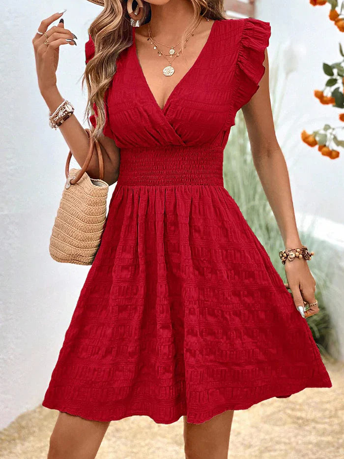 Carmelita - Casual dress with ruffled sleeves