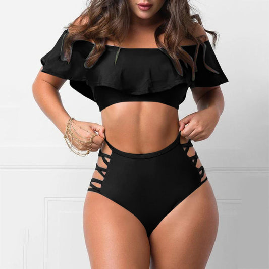 Julia - Off-shoulder bikini sets with ruffles