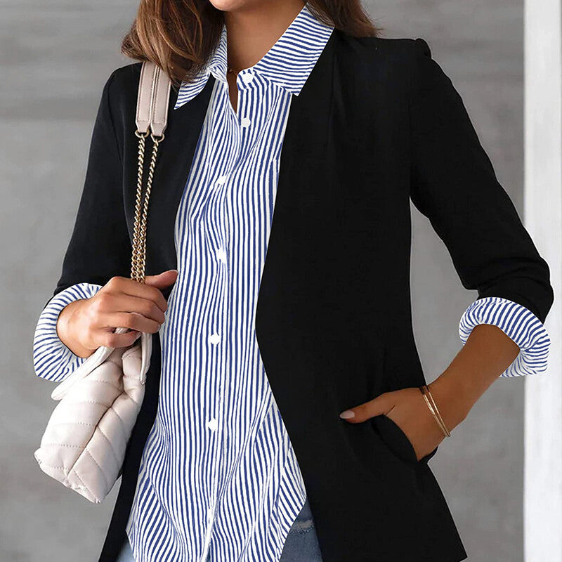 Alison - Elegant Striped Office Top for Women