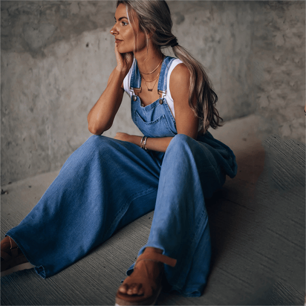 Domika - Dames denim jumpsuit