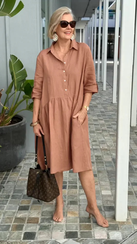 Amelia - Cotton-linen casual dress