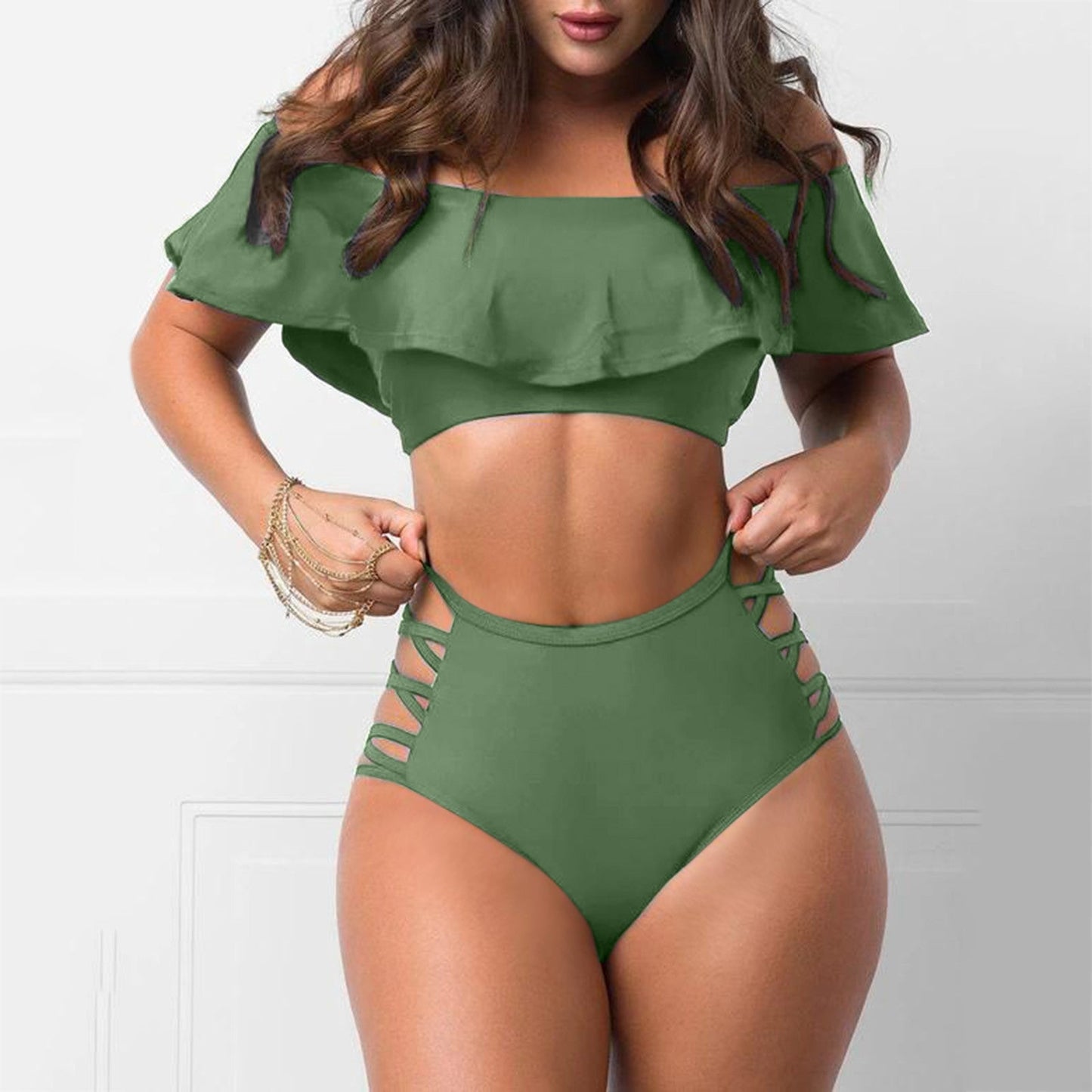 Julia - Off-shoulder bikinisets met ruches