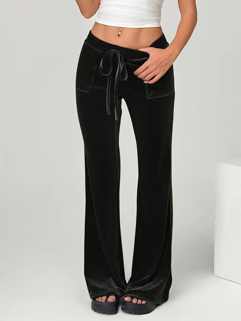 Agatha - Velvet wide trousers for women