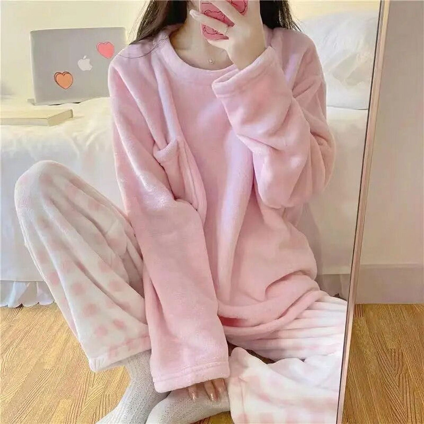 Dorothea - Soft fleece nightwear set for women