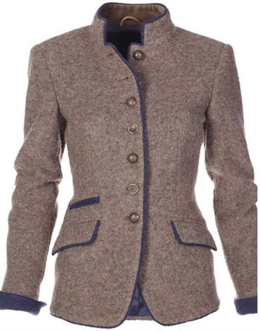 Manteau élégant pour femme de couleur unie