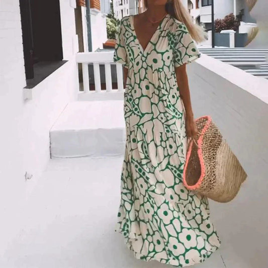 Althea - Green maxi dress