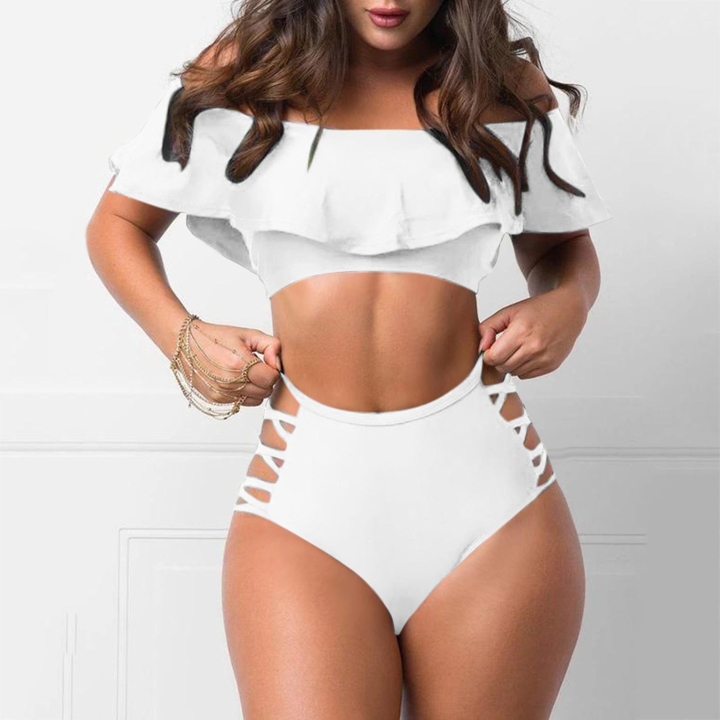 Julia - Off-shoulder bikinisets met ruches