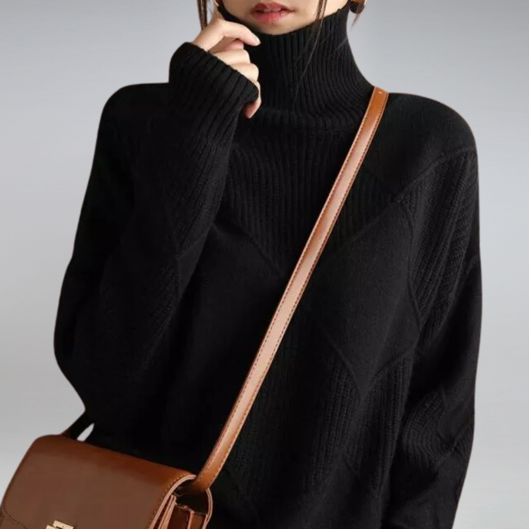 Cozy cashmere turtleneck for women