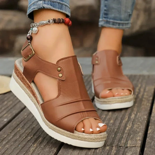 Greta - Trendy wedge heels for women