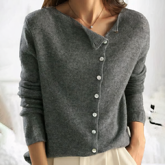 Elegant cardigan with button closure - Arleth