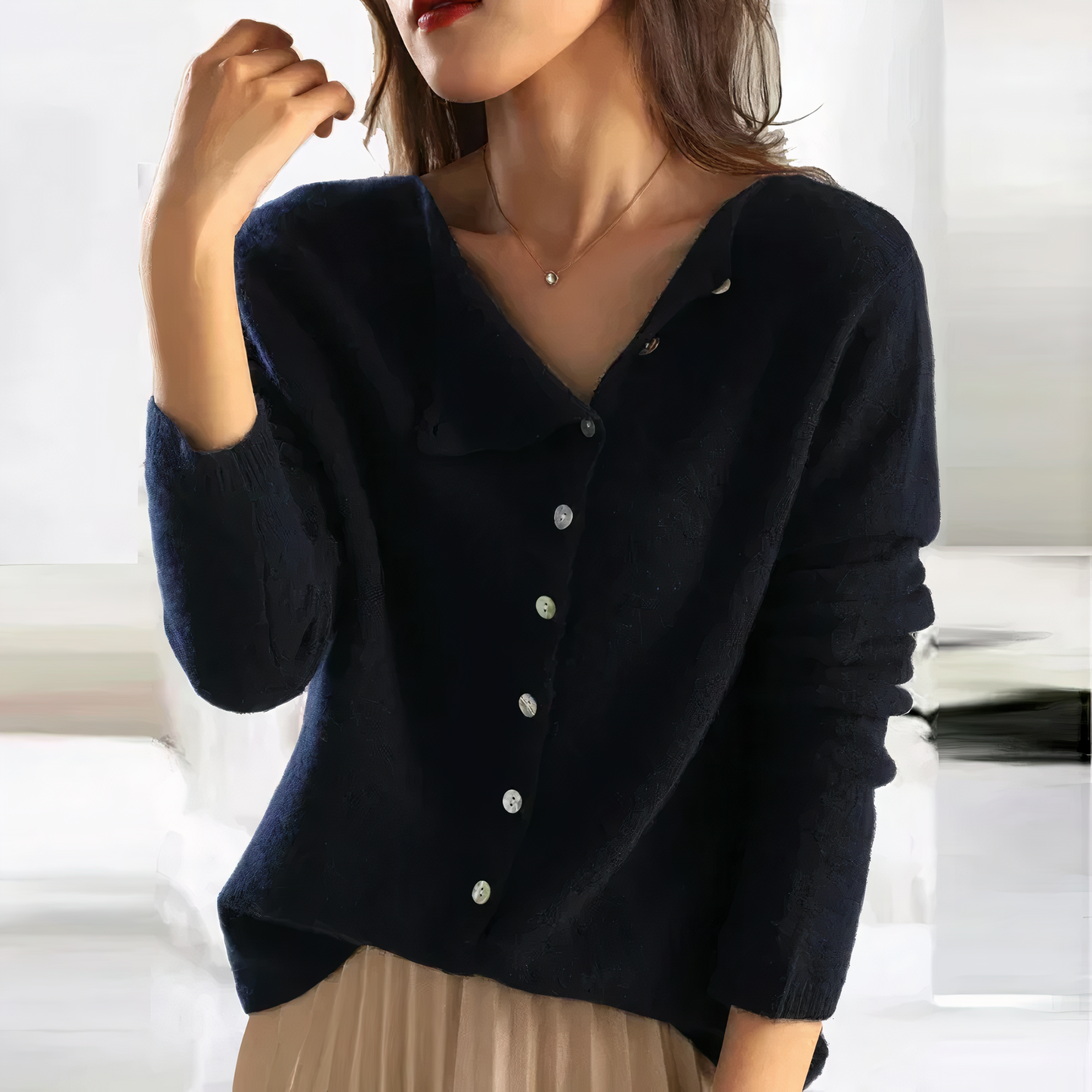 Elegante cardigan met knoopsluiting - Arleth