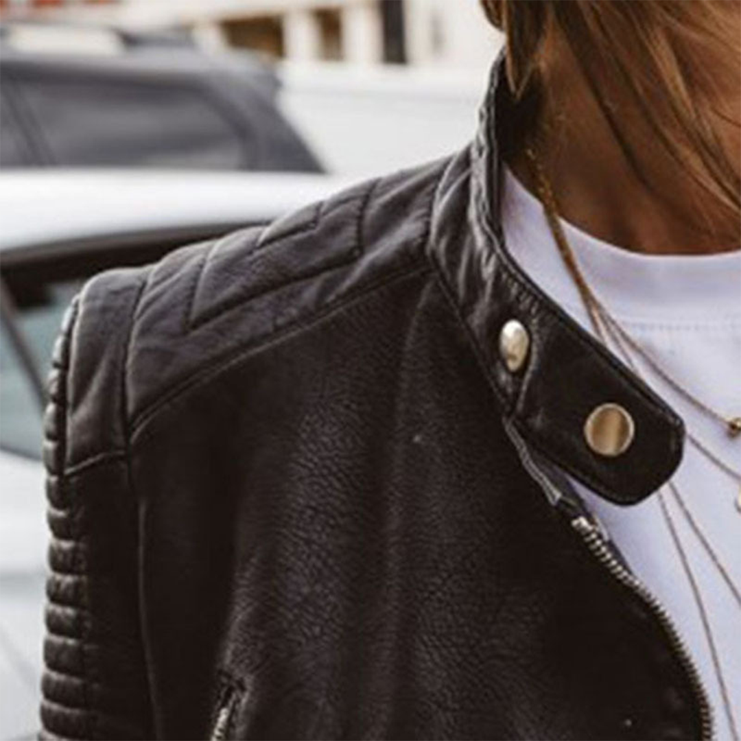 Leather jacket for women