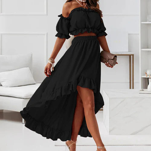 Jane - Elegant ruffle dress set