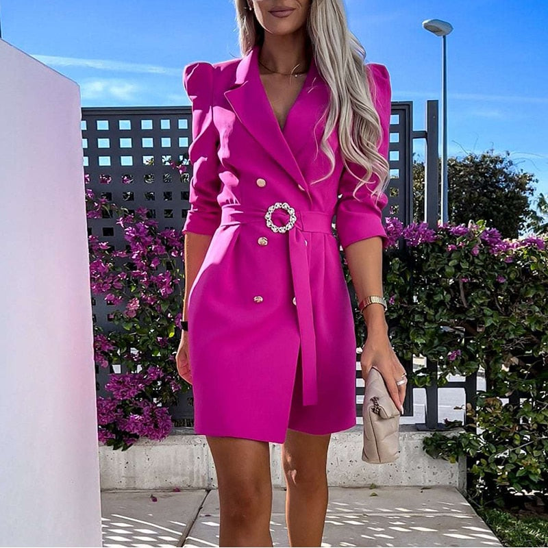 Alina | Elegant blazer dress with belt