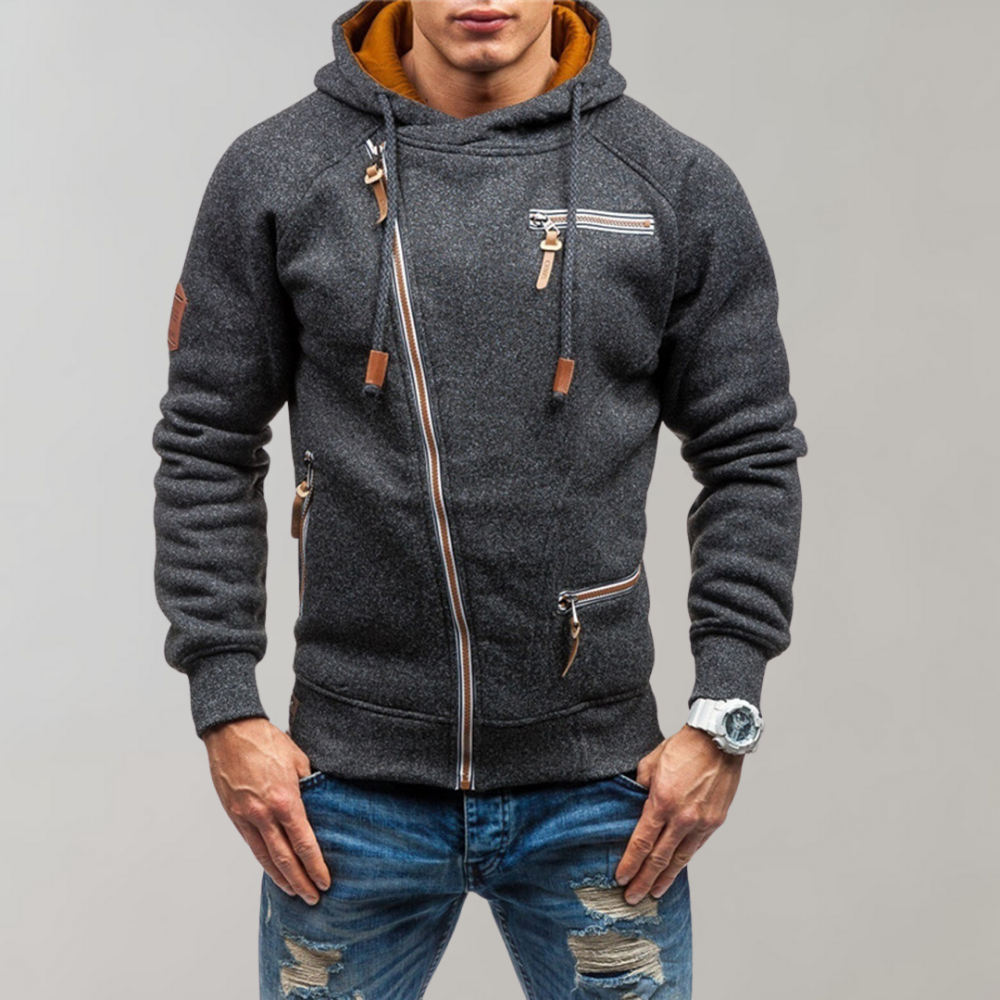 Casual hoodie with zipper