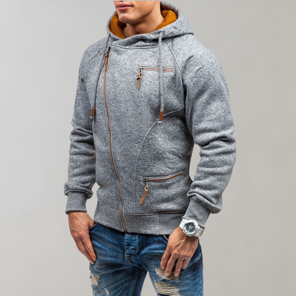 Casual hoodie met ritssluiting