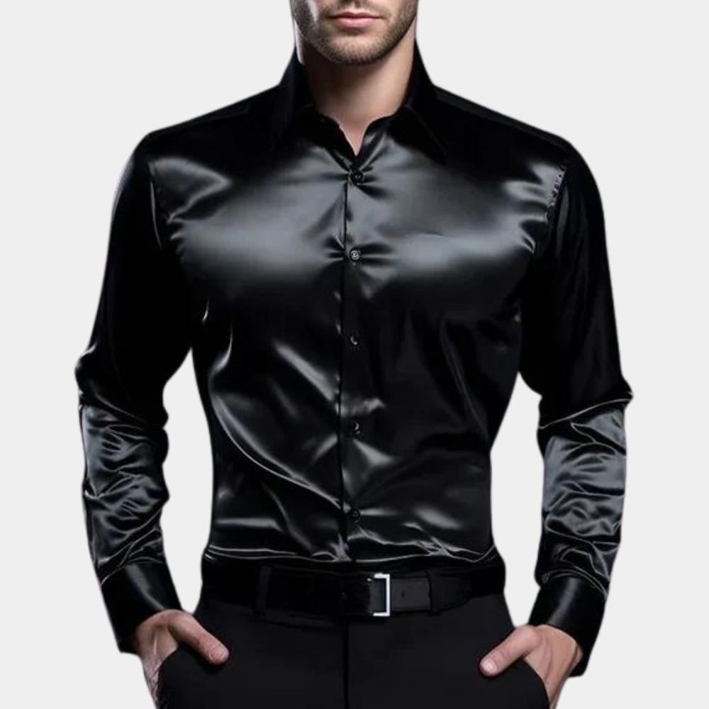 Della - chemise business en satin pour homme