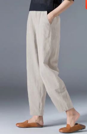 Marlele - Pantalon Bloomers en coton et chanvre pour femme