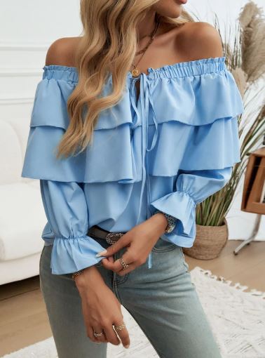 Loretta - Off-the-shoulder ruffle top