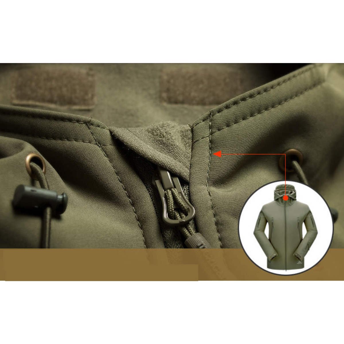 Veste militaire imperméable à capuche - Dawson