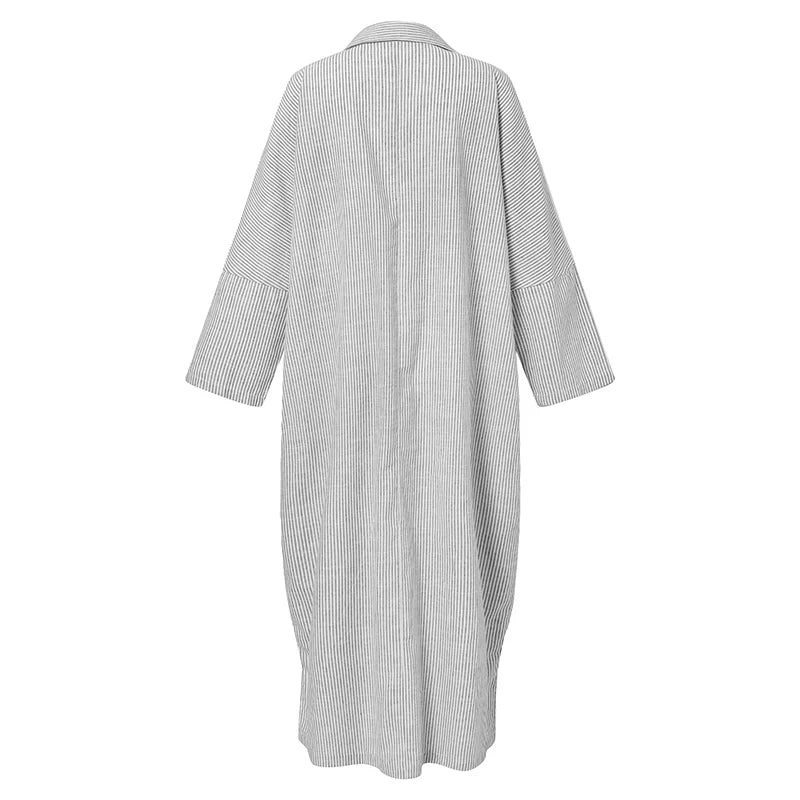 Elsa | Robe chemise oversize à rayures