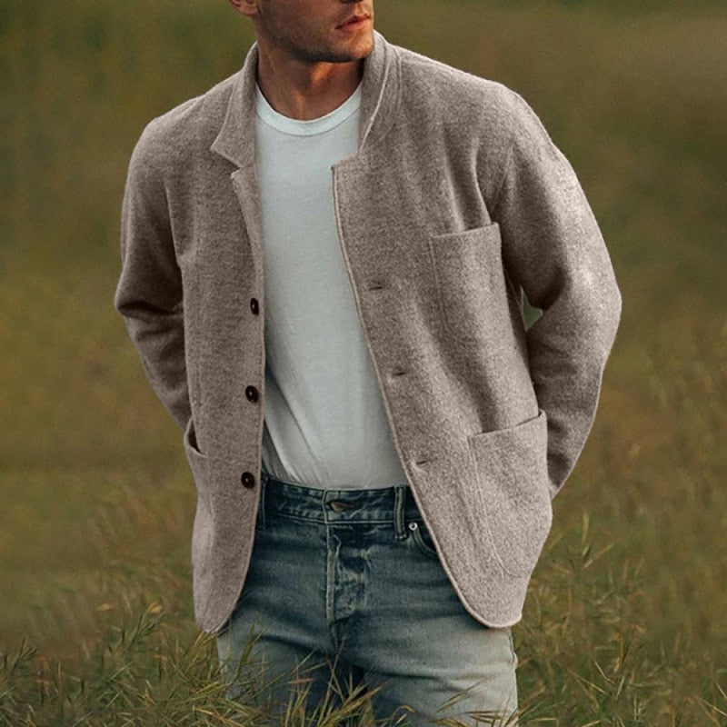 Tommy Digan | cardigan en laine élégant avec fermeture à boutons pour homme