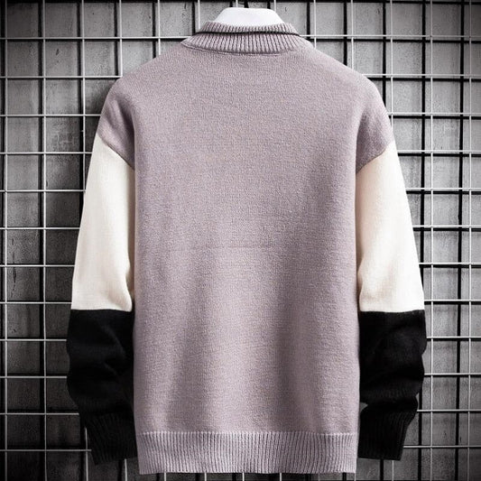 Felix Patchwork Pullover - Warme & Modieuze Sweater