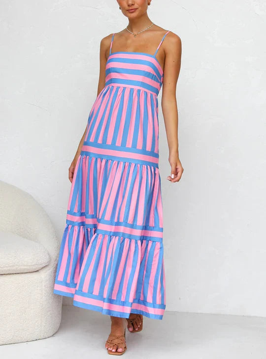 Cora - Gestreepte maxi-jurk