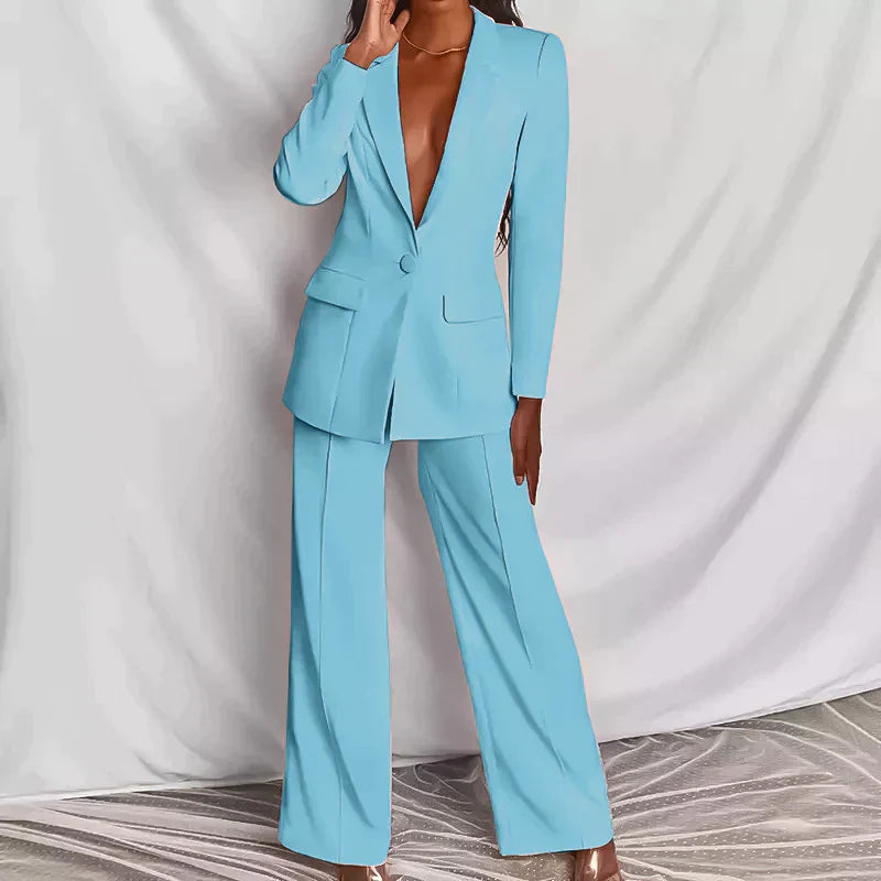 Sylvia - elegant zakelijk pak [blazer + broek]