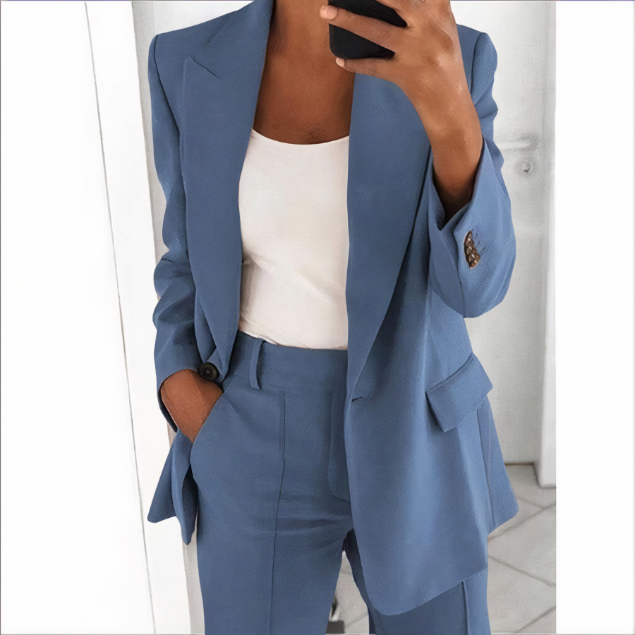 Trendy Blazer en Broek Set voor Dames - Sanne