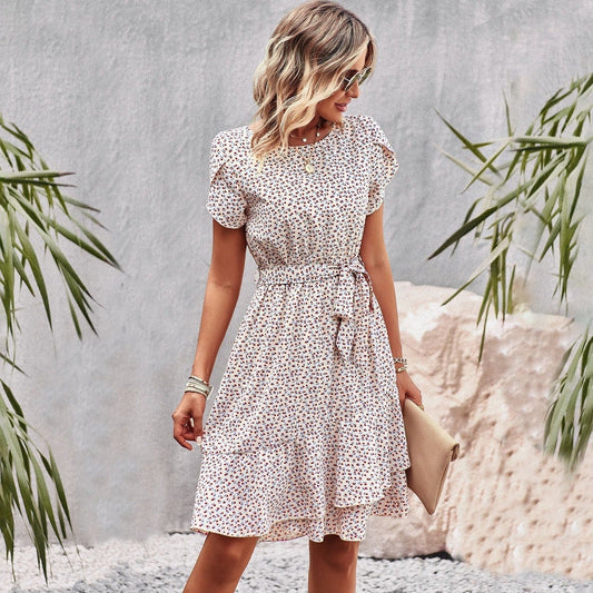 Hazel - Floral Dress with Ruffle Hem