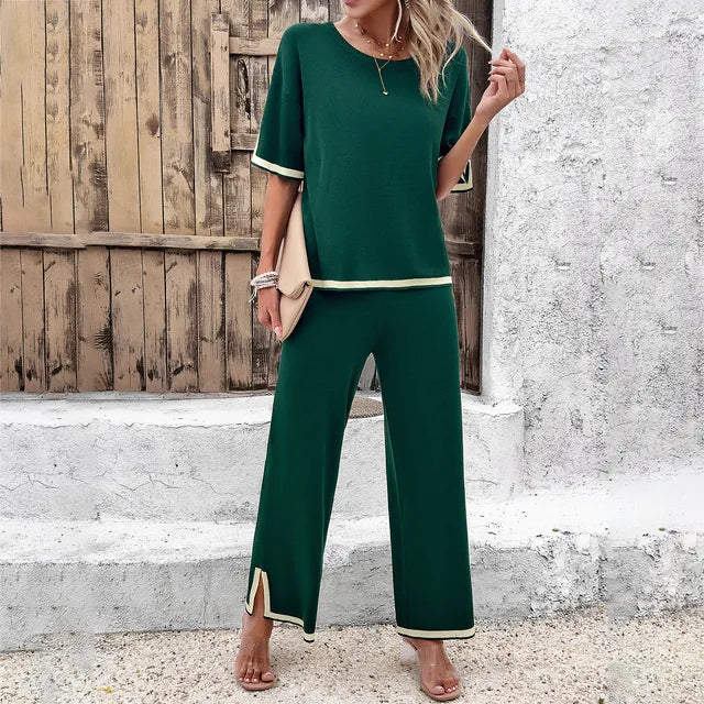 Toni - casual gebreide set [top + broek]