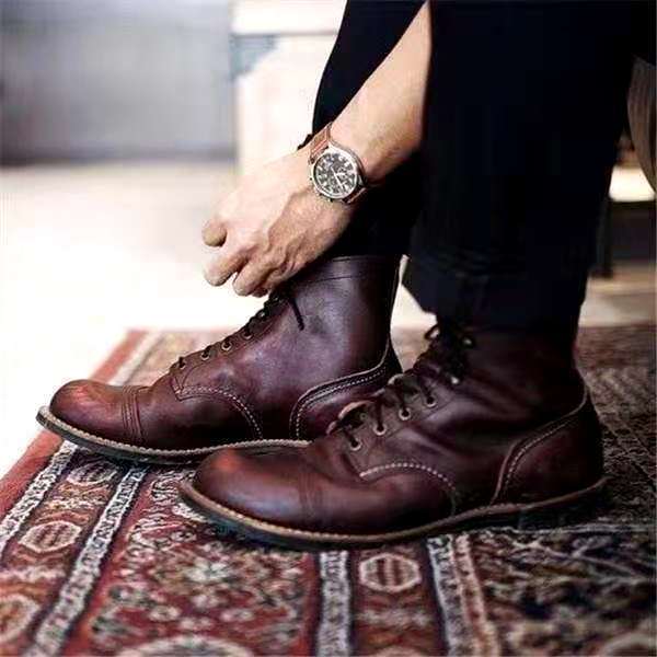 Ethan – Bottines à lacets rétro pour hommes 