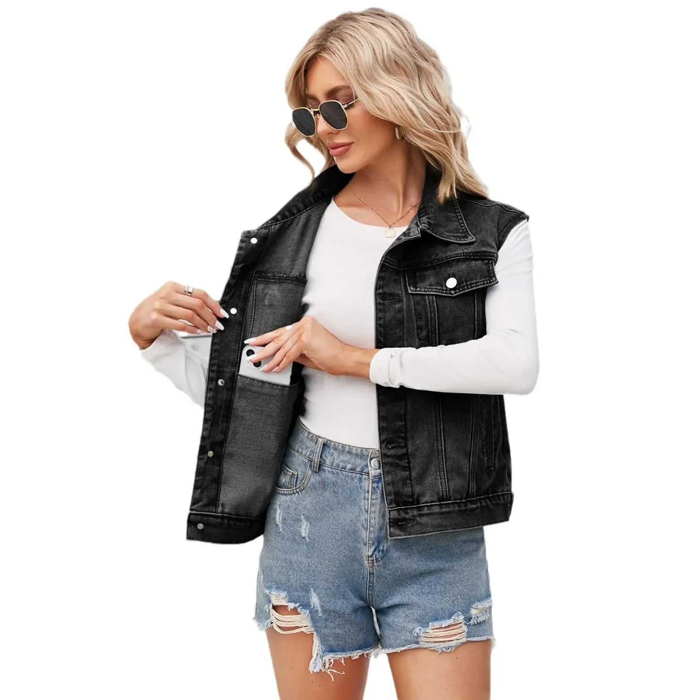 Women's Denim Vest