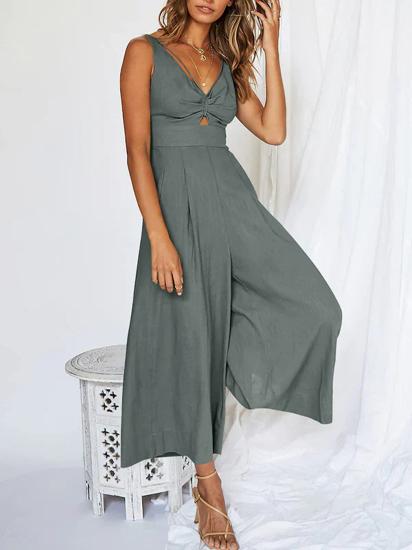 Corinne - Jumpsuits met V-hals en halslijn