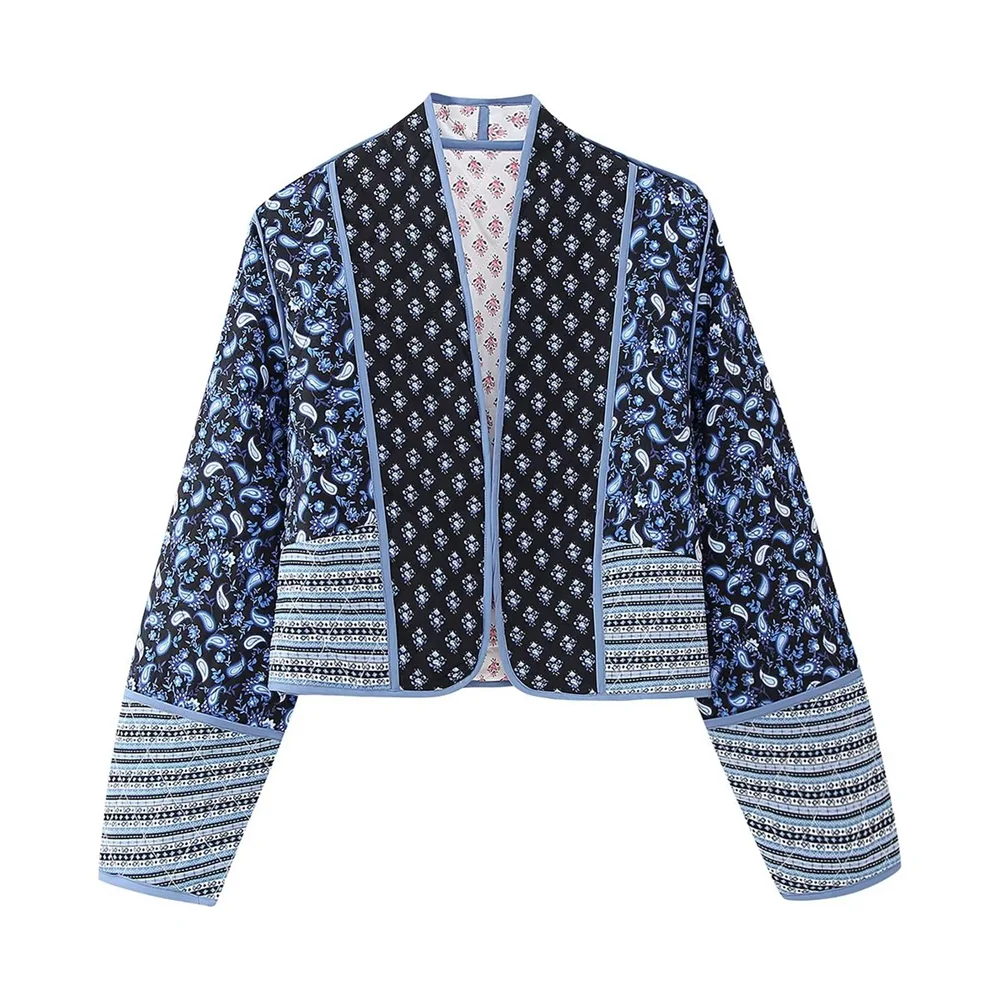 Anastasia - Stylish Coat with Reversible Print 