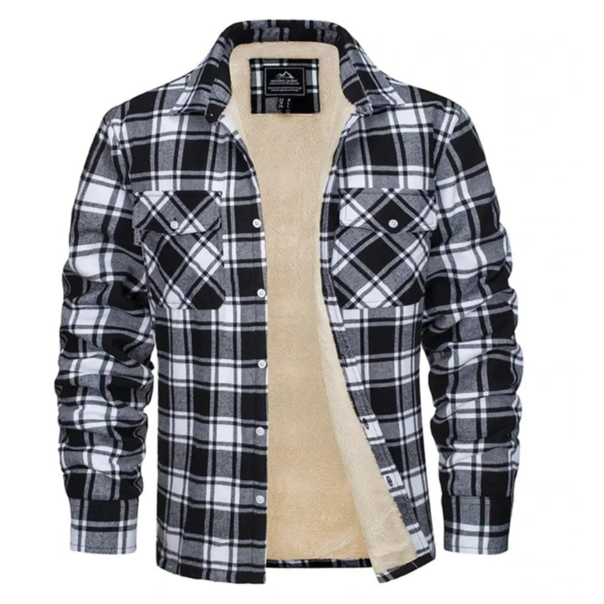 Checked jacket with fleece lining - Evans