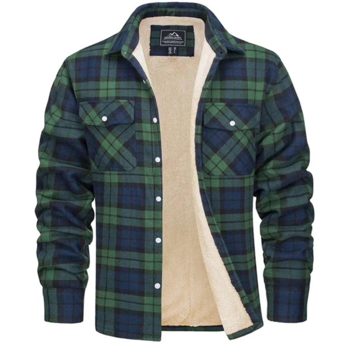 Checked jacket with fleece lining - Evans