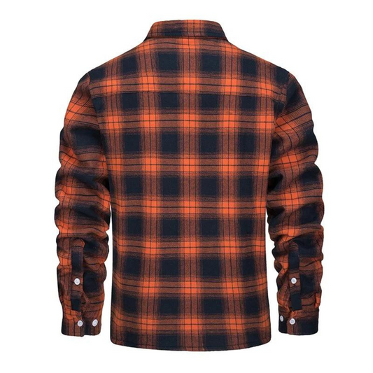 Checked jacket with fleece lining - Evans