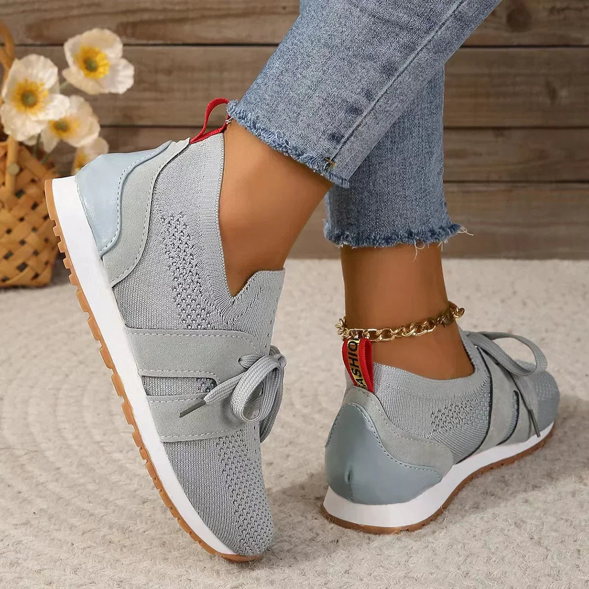 Adelynn - casual orthopedische mesh schoenen