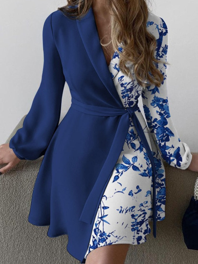 Wrap dress with bow