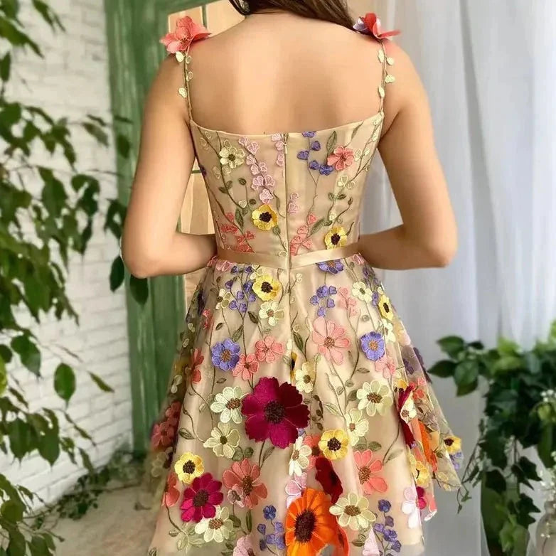 Donna - Robe à imprimé floral et encolure carrée