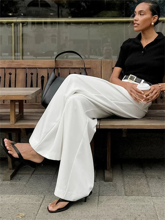 Olivia | Pantalon chino blanc