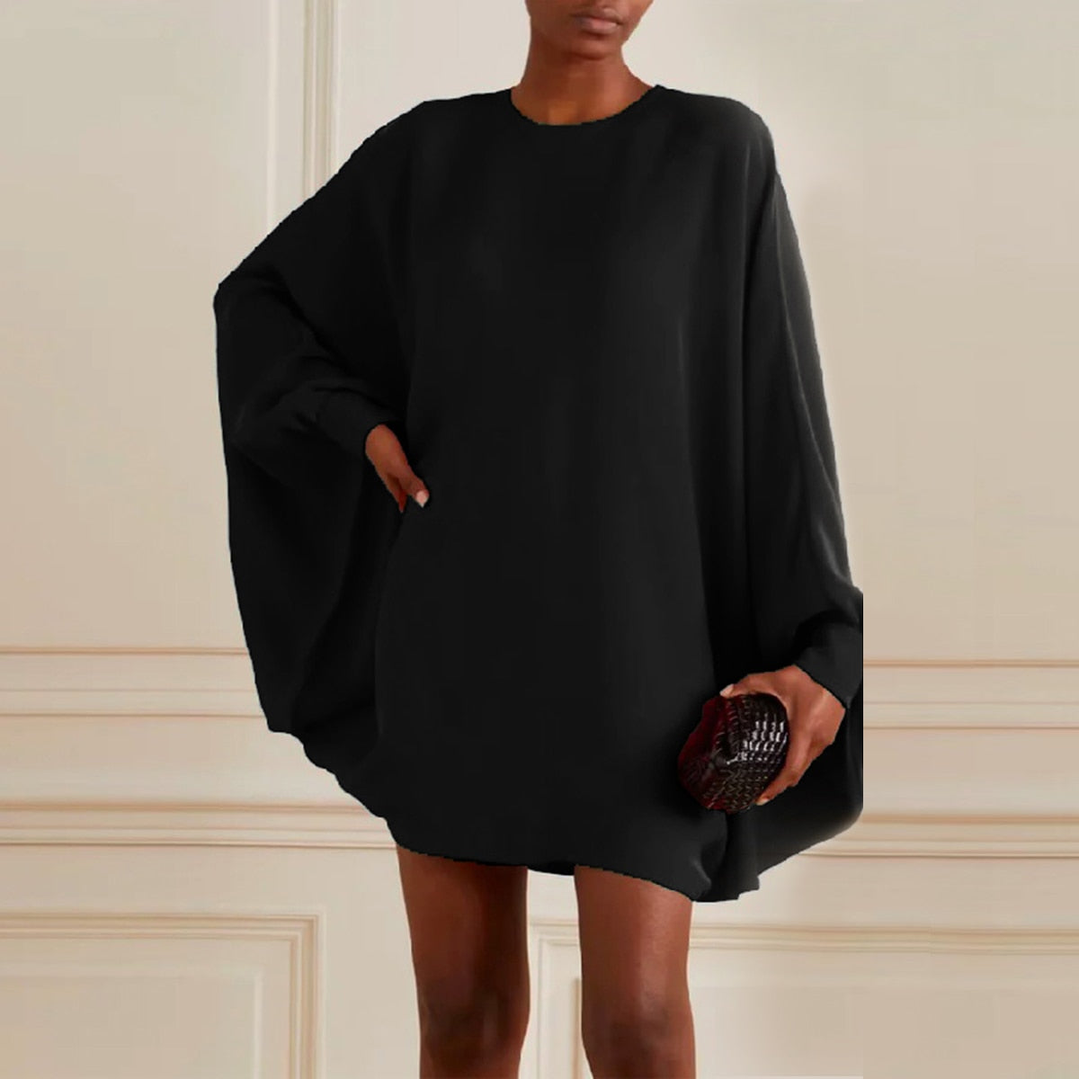 Robe oversize à manches chauve-souris