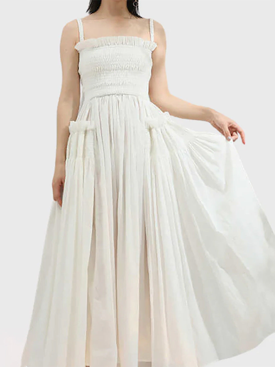 Alice - Pleated Draped Maxi Dress