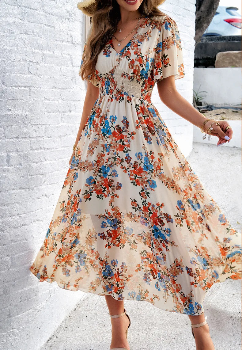 Marie - Robe tendance à imprimé floral