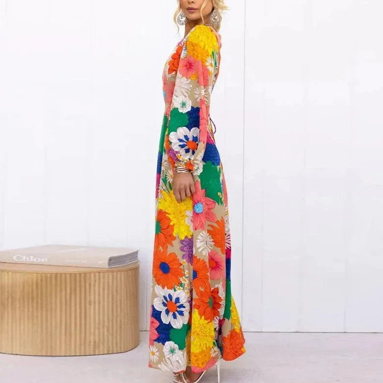 Daisy - Floral Print Maxi Dress